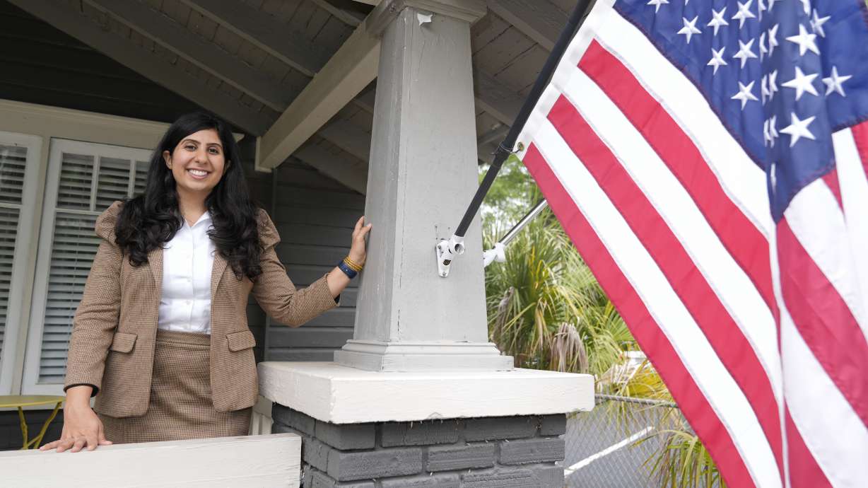 Florida state Rep. Anna Eskamani poses out front of her office on March 27, in Orlando, Fla. For the first time in 27 years, the U.S. government is announcing changes to how it categorizes people by race and ethnicity. "It feels good to be seen," said Eskamani, whose parents are from Iran.