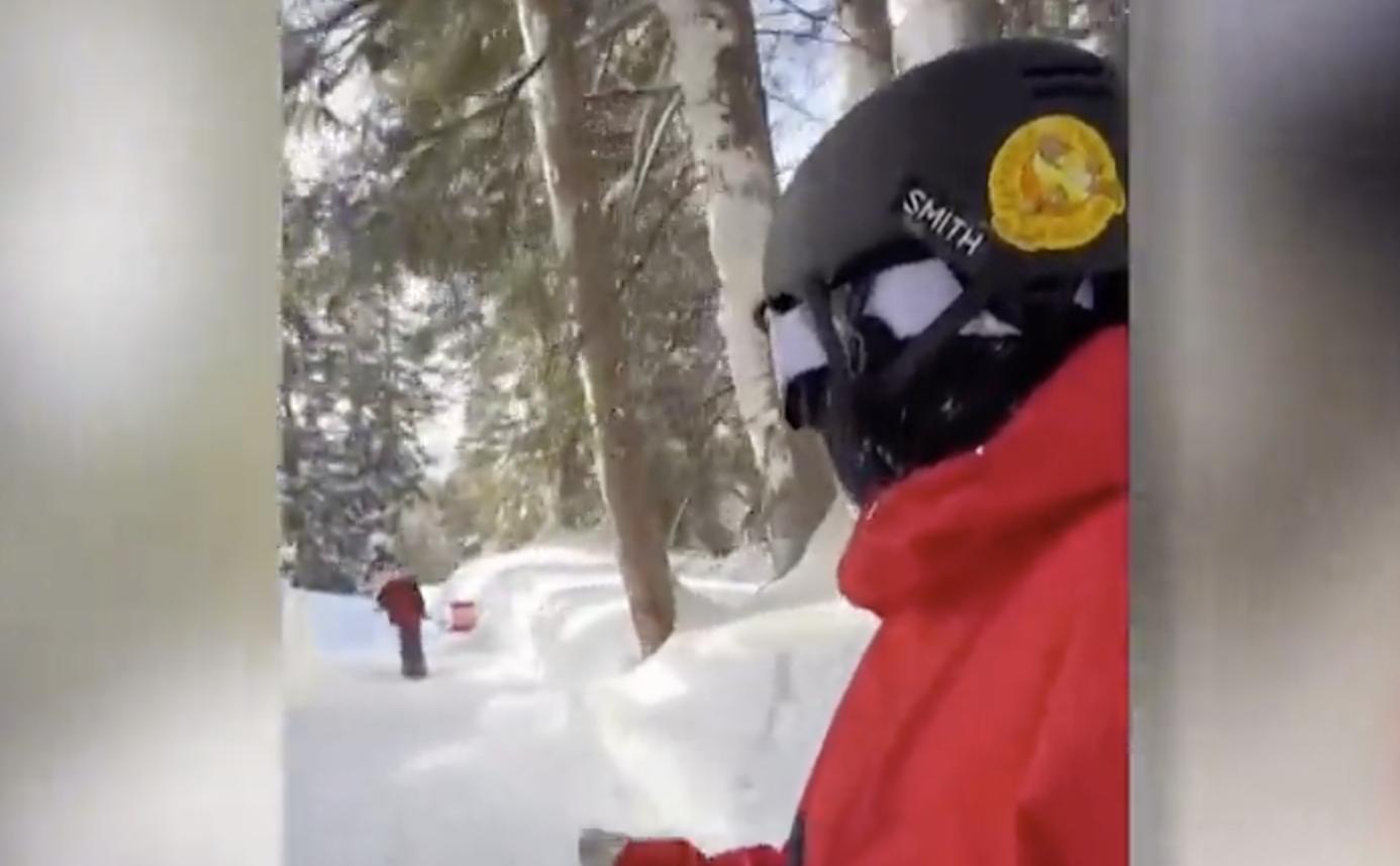 Loren Richardson shoots video of him snowboarding when a Brighton man confronted him on Feb. 26. That man was charged Thursday with aggravated assault and accused of pointing a gun at Richardson.