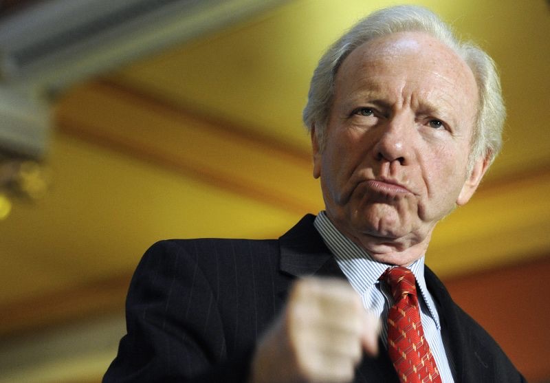 Then Sen. Joseph Lieberman, I-Conn. speaks at a news conference at the state capitol in Hartford, Conn., Dec. 10, 2012.  Lieberman served as No Labels' chief public defender when the critics got the loudest. Now, Lieberman's death marks an irreplaceable loss for No Labels.