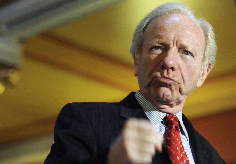 Then Sen. Joseph Lieberman, I-Conn. speaks at a news conference at the state capitol in Hartford, Conn., Dec. 10, 2012. Lieberman served as No Labels' chief public defender when the critics got the loudest. Now, Lieberman's death marks an irreplaceable loss for No Labels.