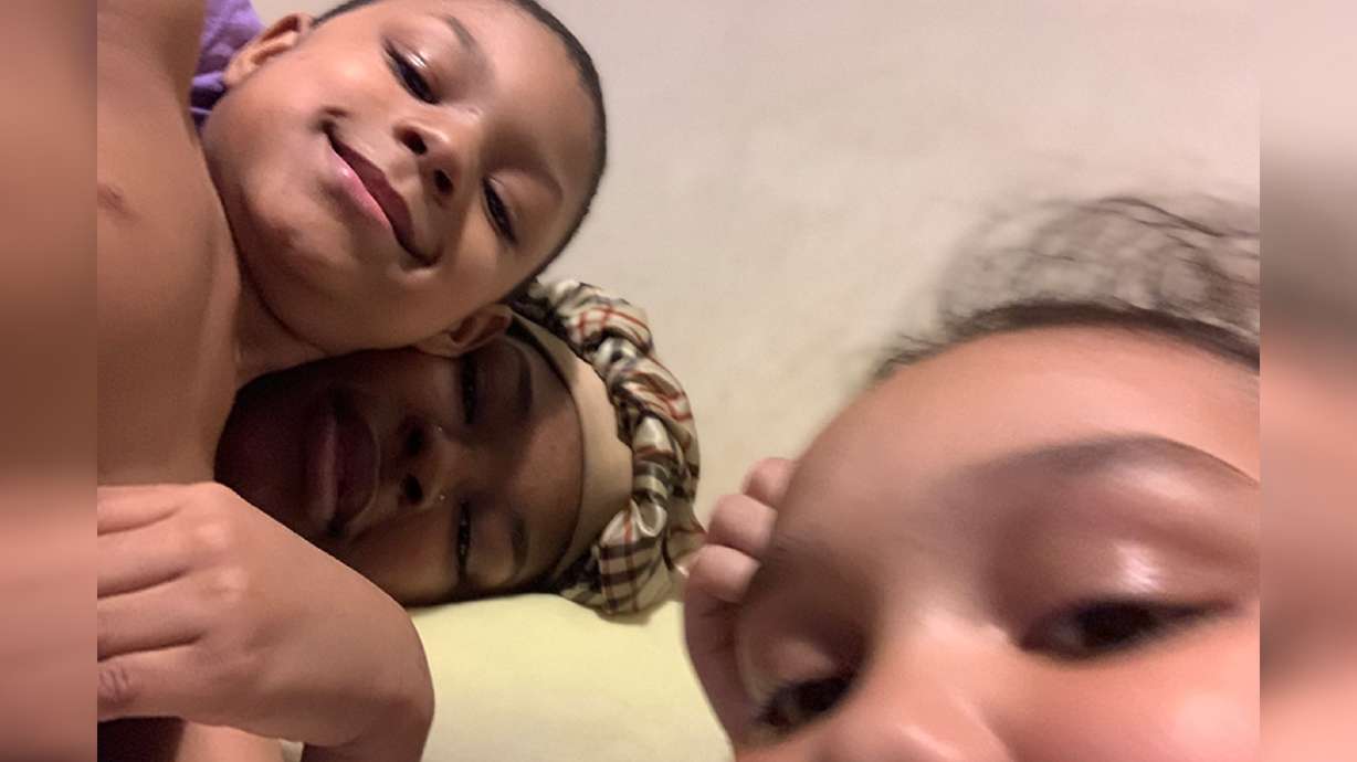 Britnay Campbell-Martin has been reunited with her two sons, Tabryis, left, and Braylon, right.