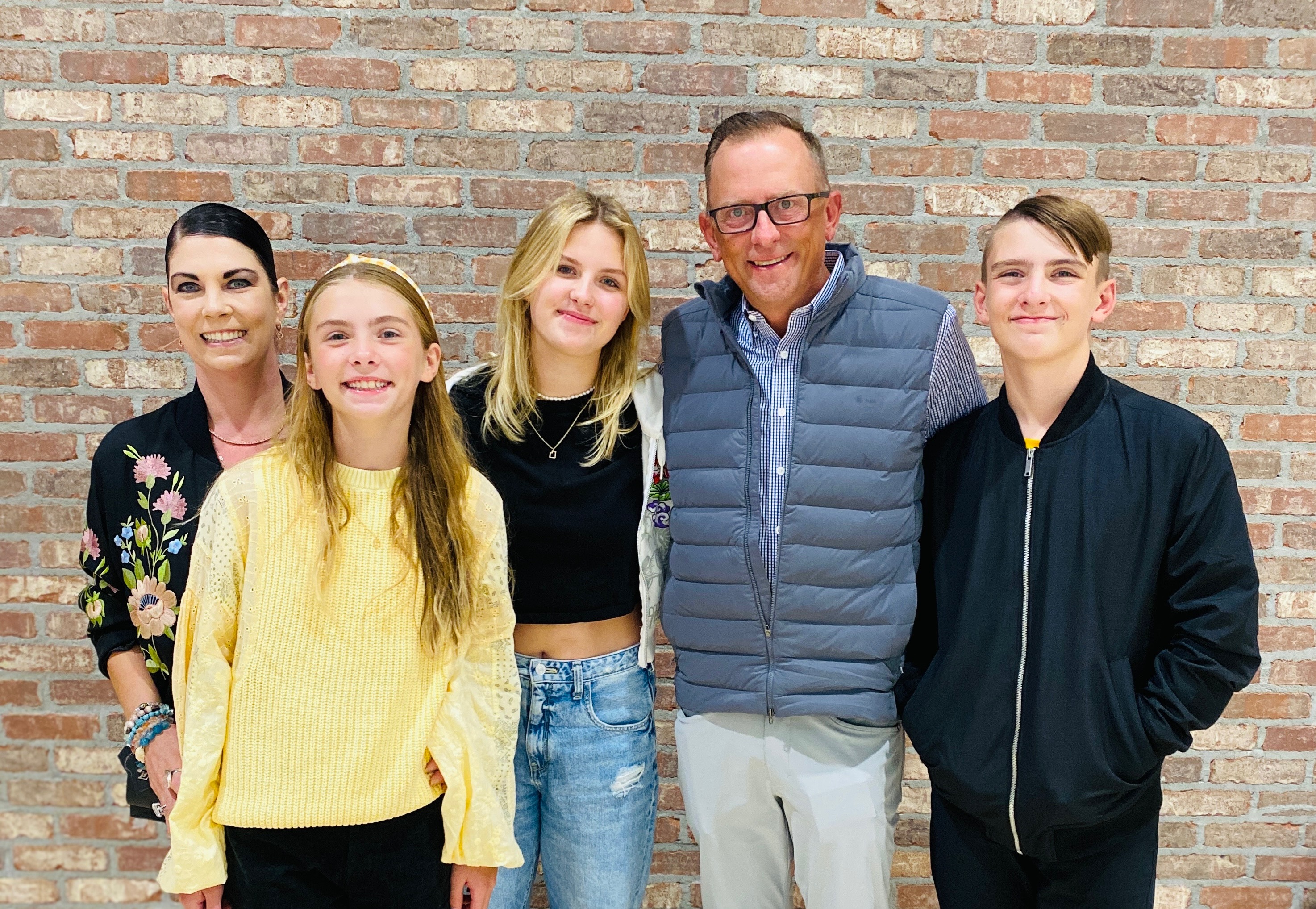 The Zanik family poses for a photo.