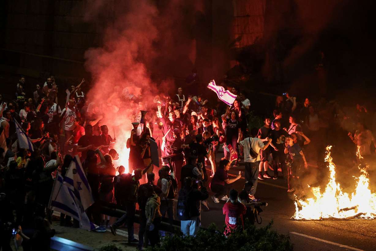 Police said Sunday's demonstrations in Jerusalem were dispersed by force.