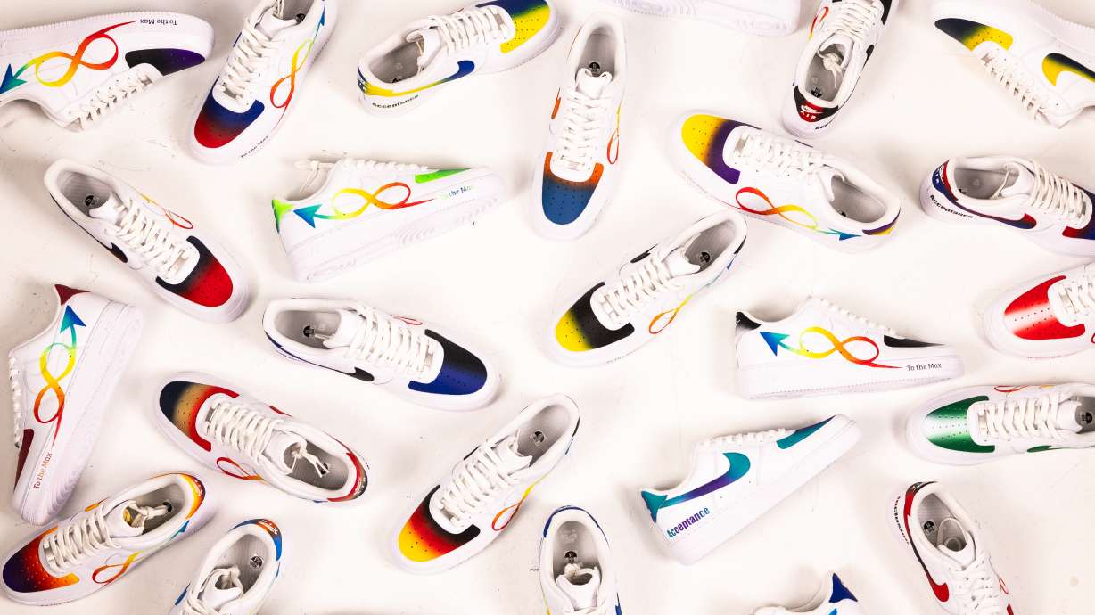 All the shoes that will be worn this week by NBA coach for Autism awareness.