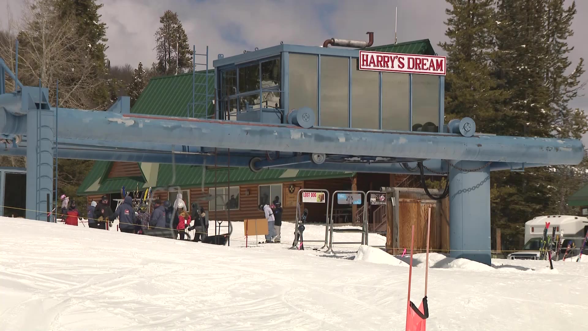 The Harry’s Dream lift at the Beaver Mountain Resort hosts skiers. The gloomy, wet Easter Sunday turned into a solid ski day Monday at some of Utah’s resorts, including Beaver Mountain.