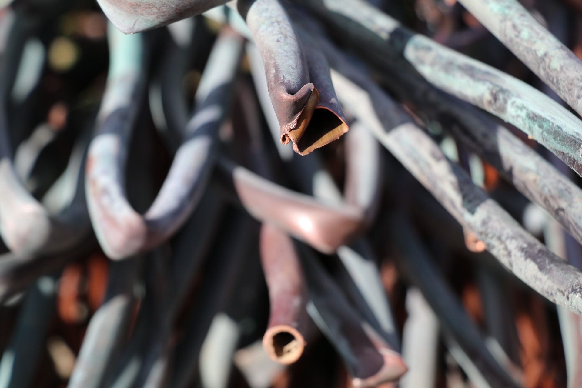 A man allegedly trying to steal copper pipes, presumedly to sell to a recycling yard for cash, went straight to the source, according to police. 