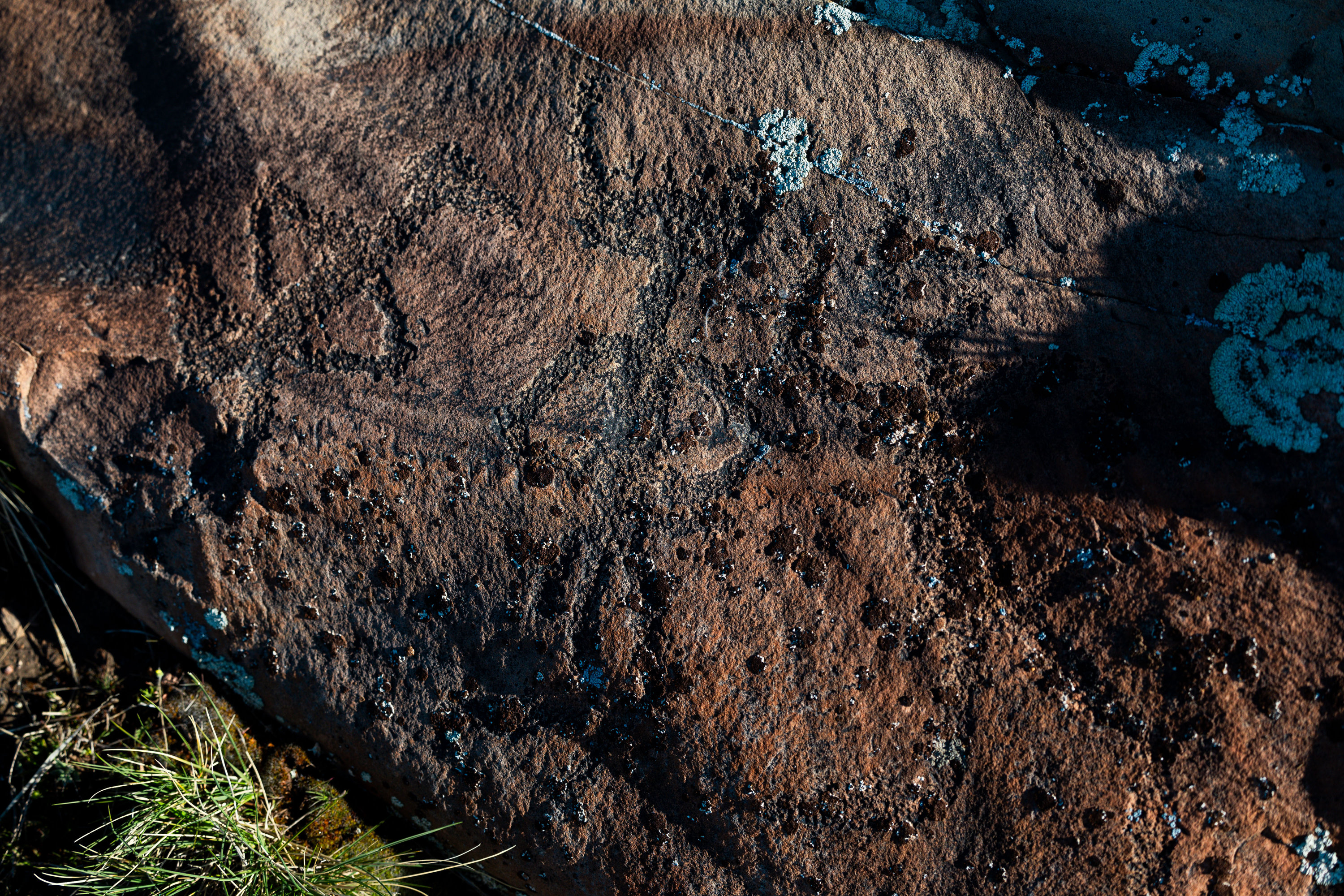 Petroglyphs in Eagle Mountain on Wednesday. The city of Eagle Mountain has tried to work with private landowners and developers to preserve the scattered petroglyphs despite continued development in the fast-growing area.