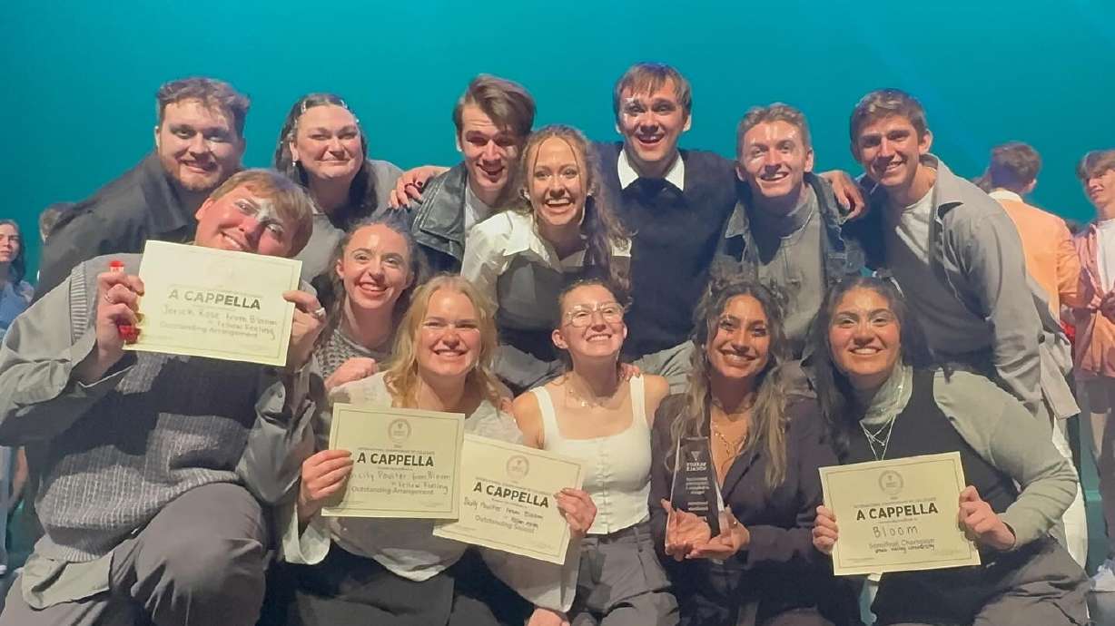 Utah Valley University a cappella group Bloom won the International Championship of Collegiate A Capella semifinals on March 30. They're now hitting the road for New York City to compete in the finals.