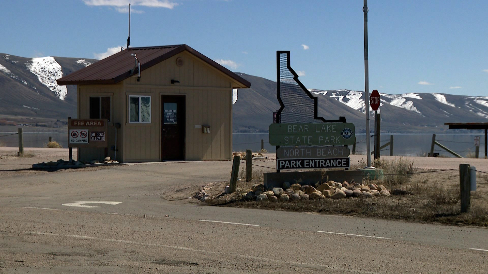 The North Beach gate is pictured in Bear Lake, Idaho. State park managers for both sides of Bear Lake are preparing for the crowds that continue to grow every year with a new beach and renovated campsites.