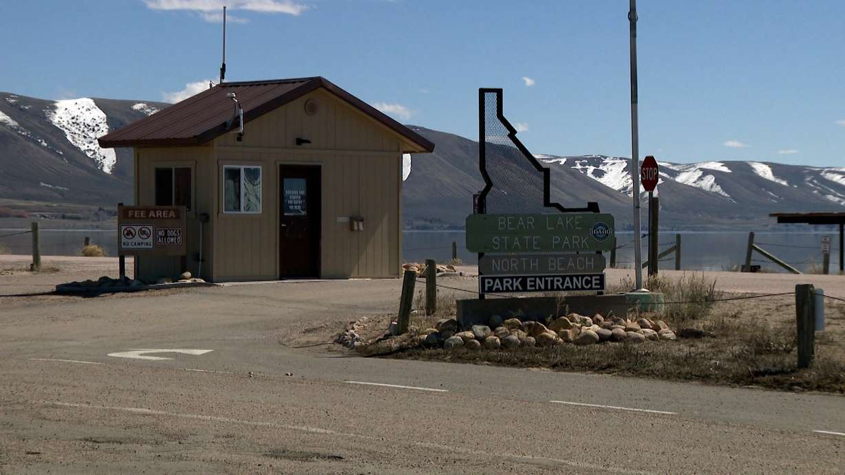 The North Beach gate is pictured in Bear Lake, Idaho. State park managers for both sides of Bear Lake are preparing for the crowds that continue to grow every year with a new beach and renovated campsites.