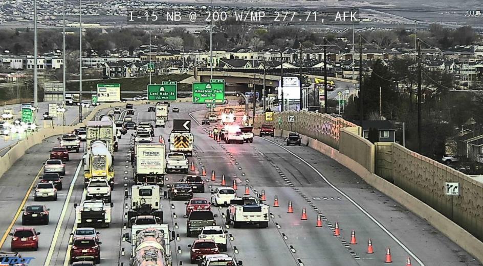 One man was struck and killed while changing a tire on I-15 in American Fork on Thursday morning.