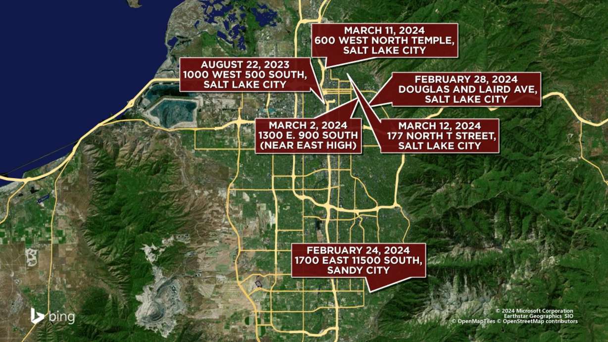 A map of incidents under investigation.