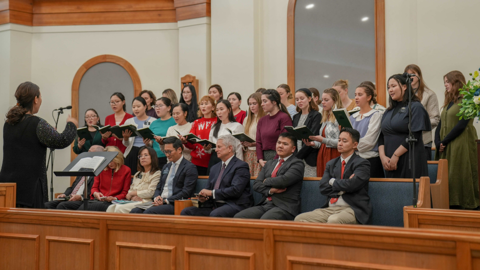 Members of The Church of Jesus Christ of Latter-day Saints sing hymns as part of worship. The church released nine new hymns Thursday in the second batch of hymns that will be in its new hymnbook — "Hymns for Home and Church."