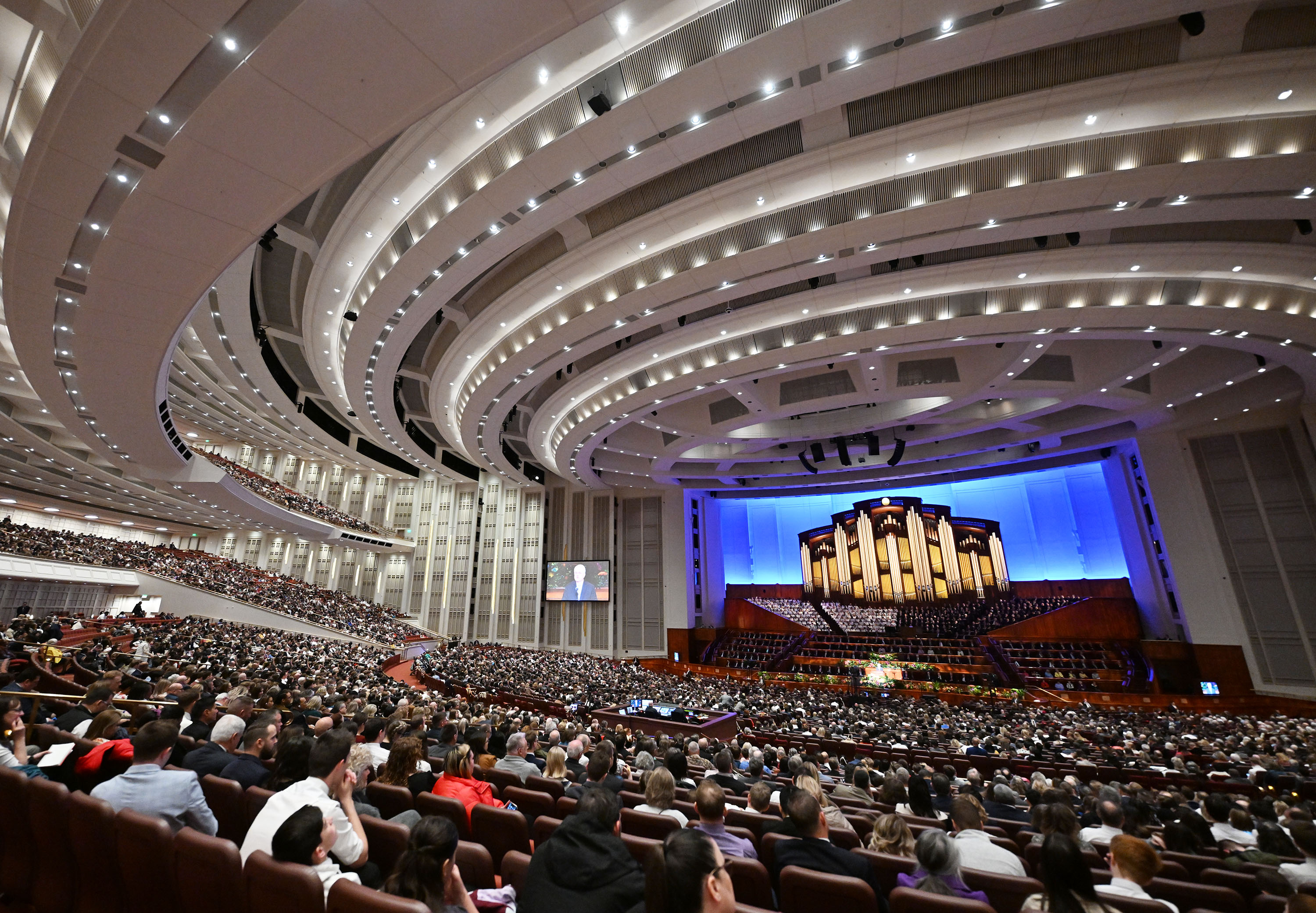 Saturday morning session at the Conference Center in Salt Lake City on Saturday.