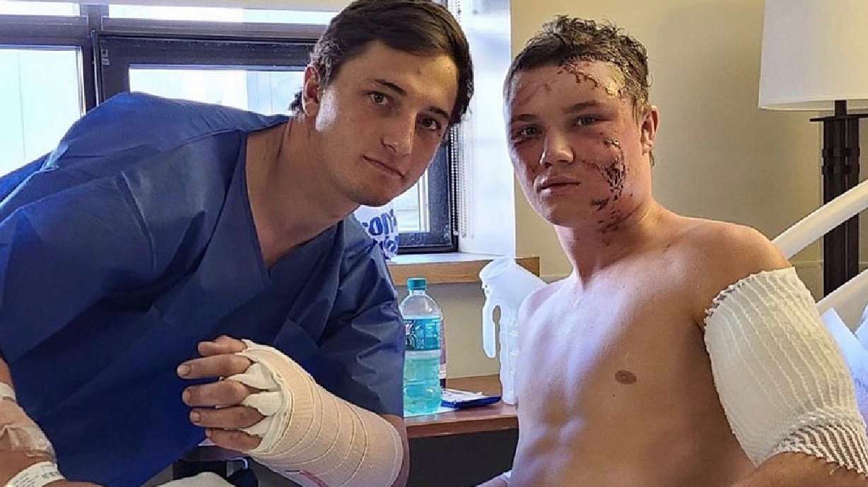 Brady Lowry and Kendall Cummings, of Idaho. Cummings, 19, is one of 17 people named as Carnegie heroes by the Carnegie Hero Fund Commission this year.