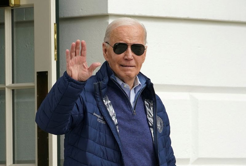 President Joe Biden waves from the White House in Washington, April 5. The Justice Department on Monday rebuffed demands by Republicans to hand over audio recordings of Biden's interviews with a special counsel.