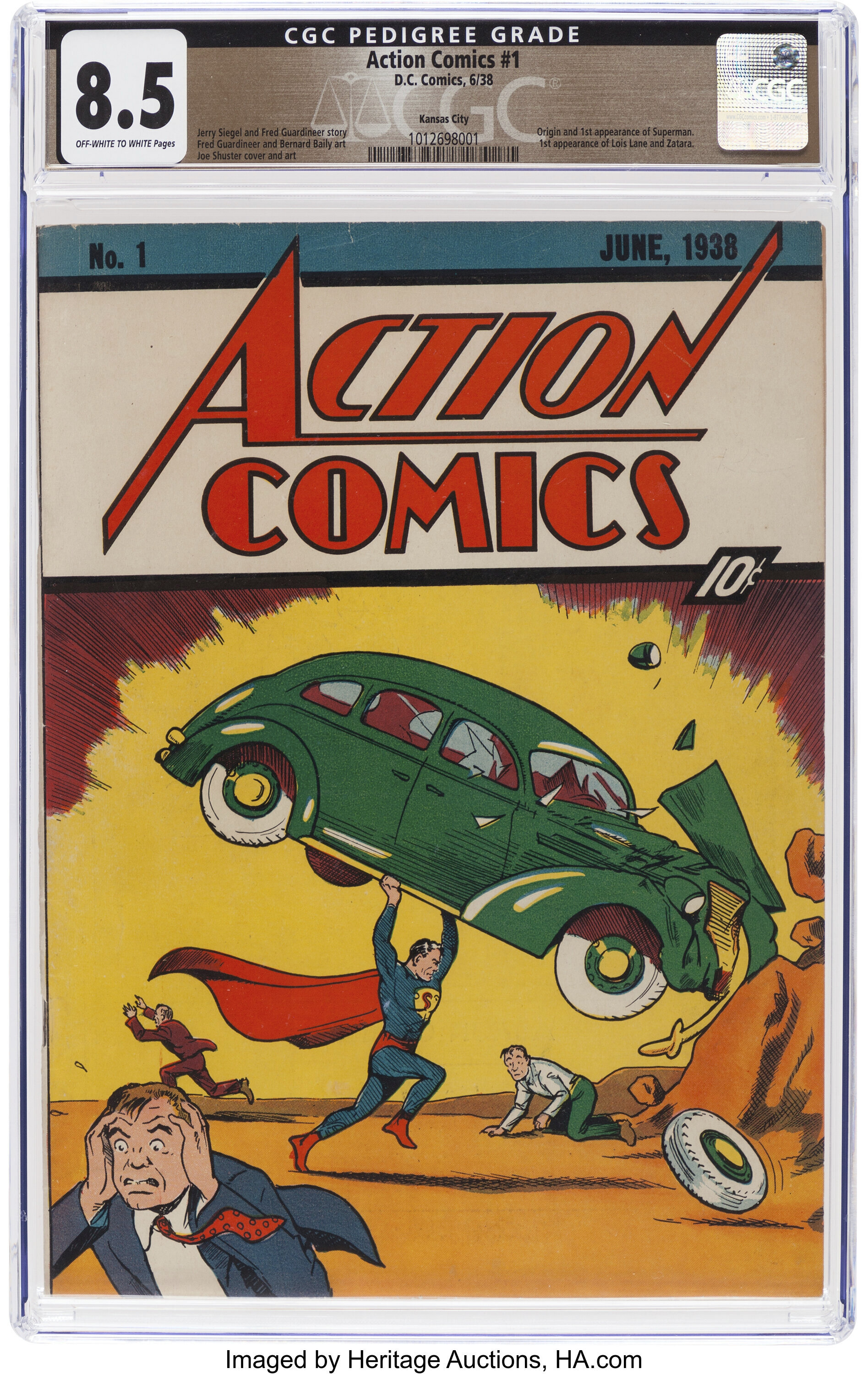 A copy of Action Comics No. 1, the comic book that introduced Superman to the world in 1938, sold for $6 million on April 4.