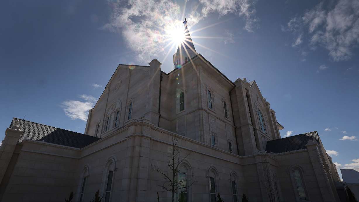 The Taylorsville Utah Temple of The Church of Jesus Christ of Latter-day Saints in Taylorsville on Tuesday. The temple open house begins Saturday for the general public.