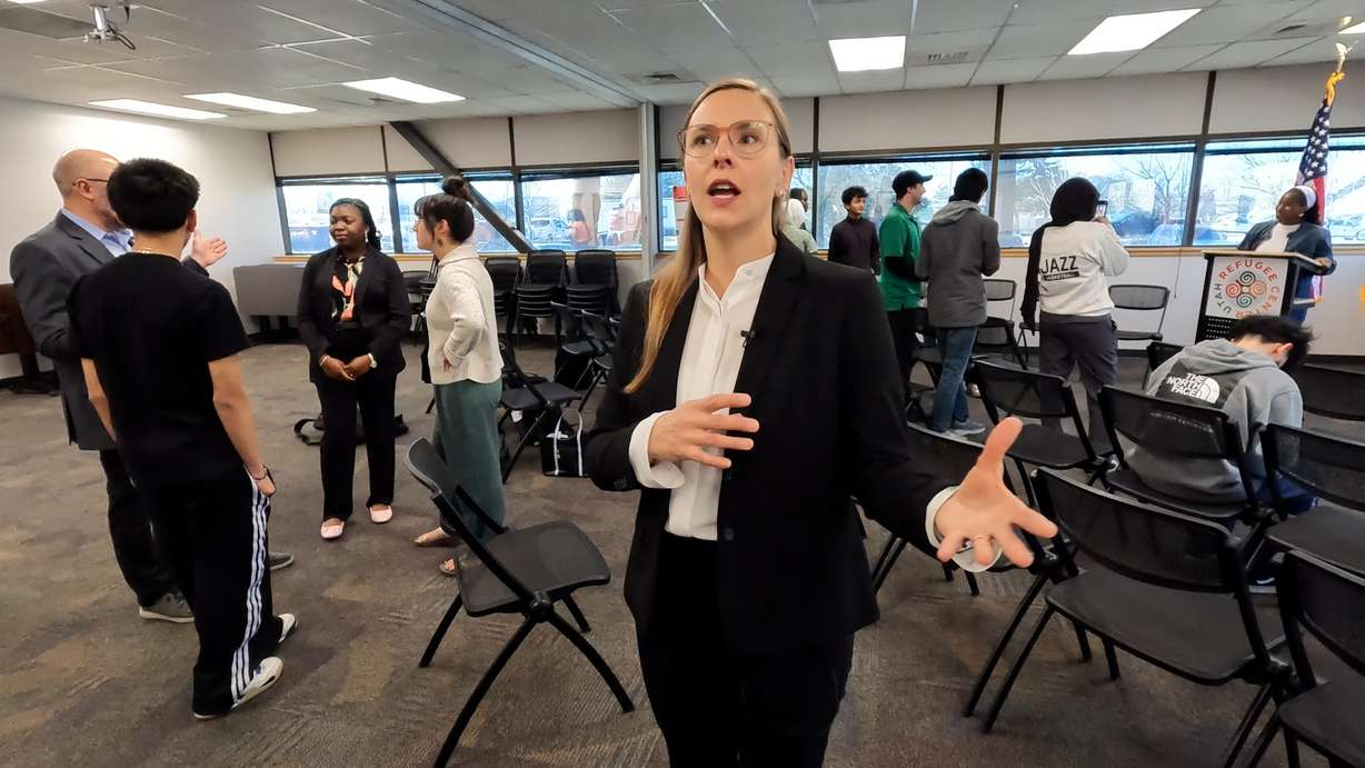 Utah State University's Dr. Sarah Braden brings her background in science and language education to the refugee program.