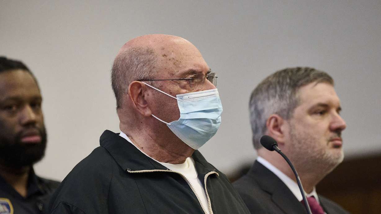 Former Trump executive Allen Weisselberg stands in court for sentencing on Wednesday, in New York. Weisselberg was sentenced to five months in jail for lying under oath during his testimony in the civil fraud lawsuit brought against the former president by New York’s attorney general.