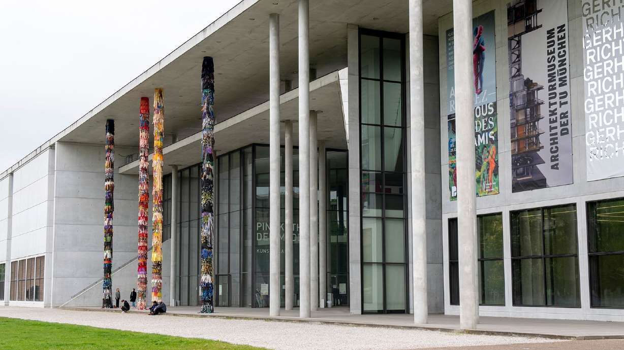 The Pinakothek der Moderne is seen on May 21, 2021 in Munich, Germany. An aspiring artist's hopes for his big break were dimmed when his stunt led to trouble with his employer.
