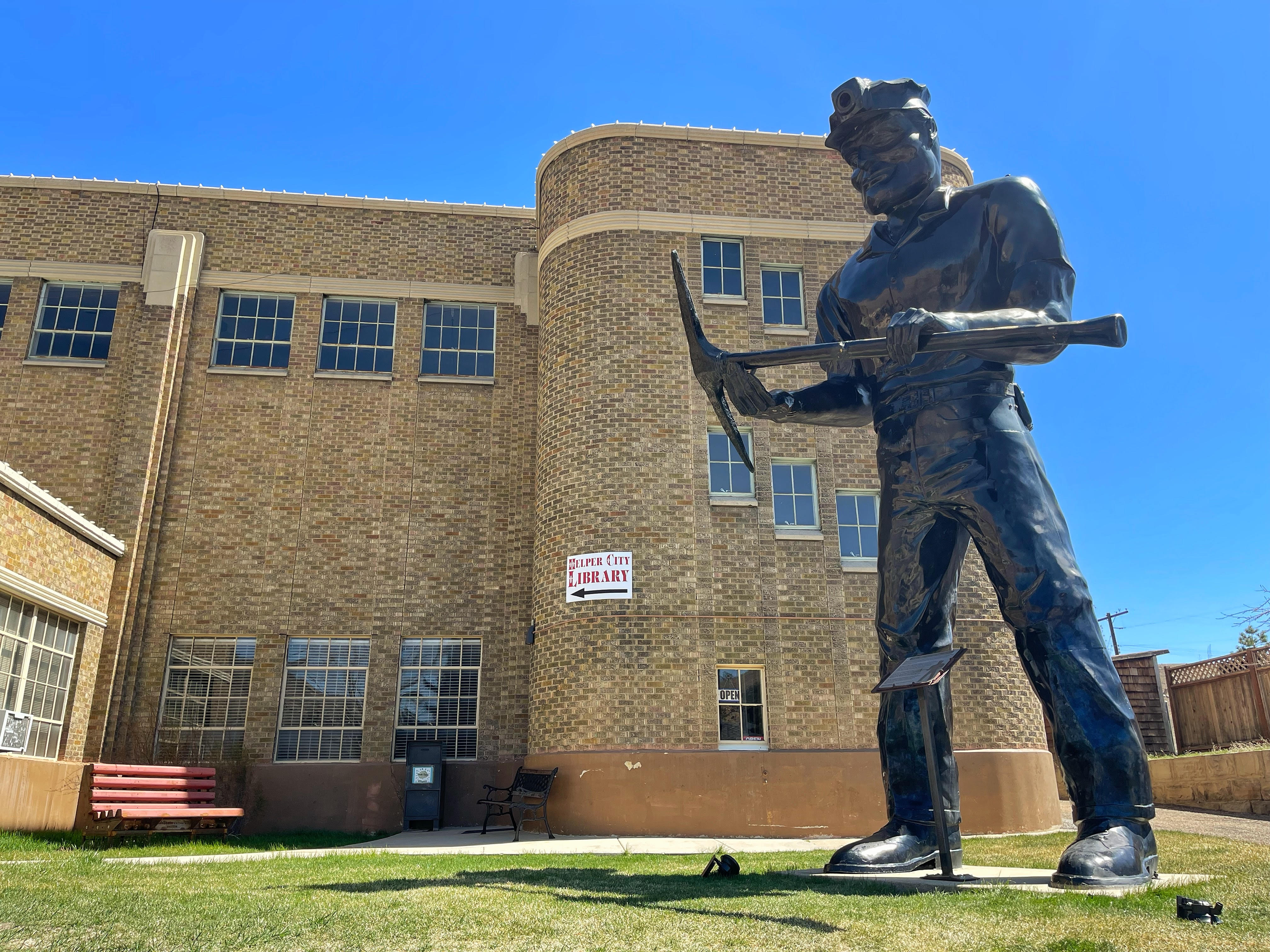 The "Big John" statue is pictured in front of the Helper City Library as an ode to the town's rich mining history. Helper was once a town on the brink of death after the downturn of the coal industry, but through resilience, community collaboration and proactive rural leadership, it has weathered the storm on its way to becoming the best version of itself.