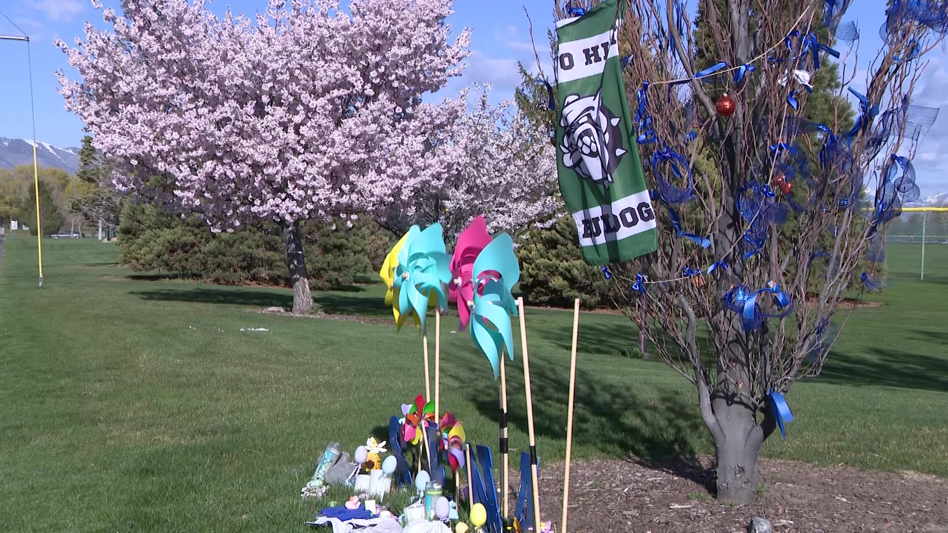 A memorial was set up for Siena Schoenrock in Orem in this undated photo.