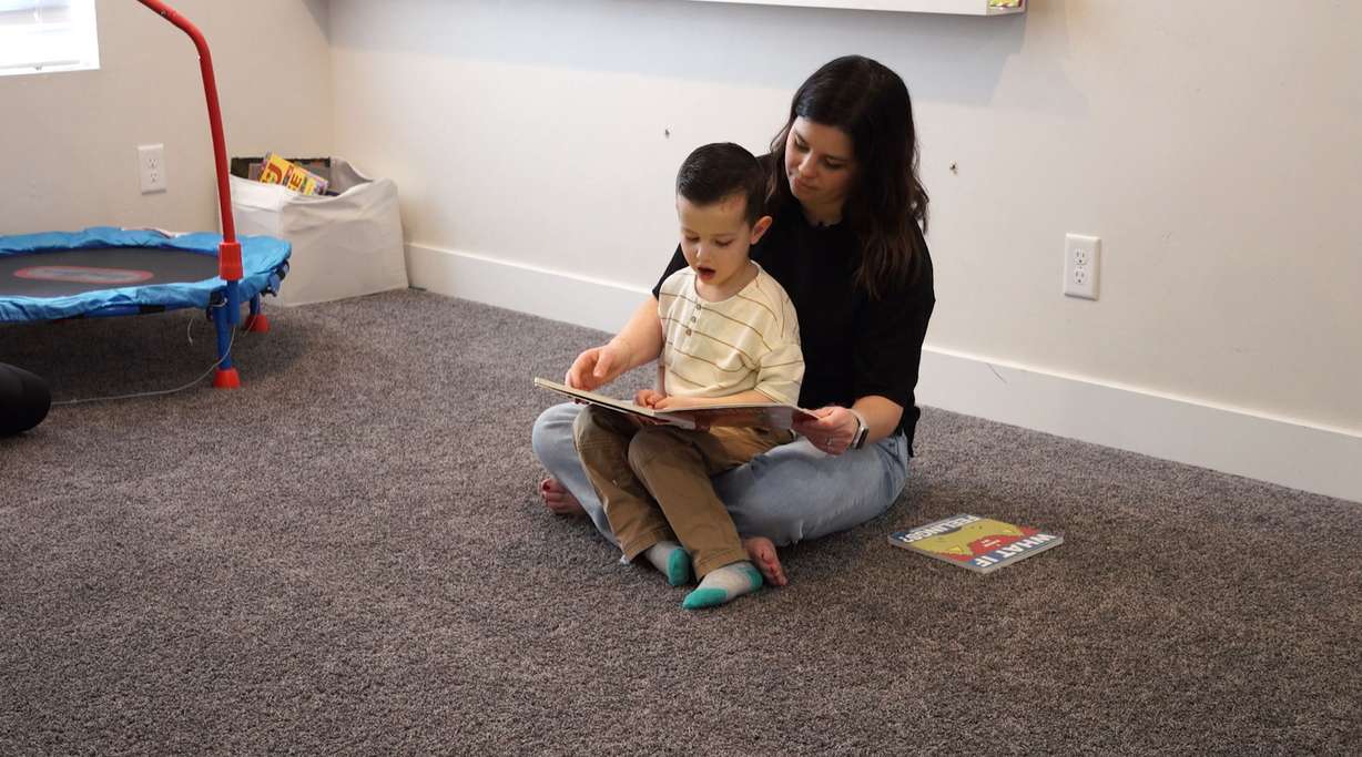 Alyssa McBride finds reading to her 4-year-old son about different emotions is an effective way for him to learn about his own feelings.