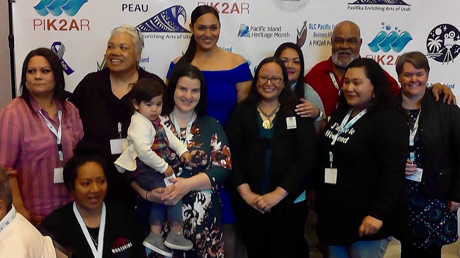 The photo shows participants in the PIK2AR Pacific Island Violence Prevention Conference in April 2019, held that year in West Valley City.