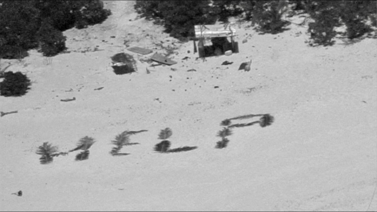 The crew of a Hawaii-based Coast Guard HC-130J Hercules aircraft made contact with three mariners stranded on Pikelot Atoll, Yap State, Federated States of Micronesia, after dropping them a radio on Monday.