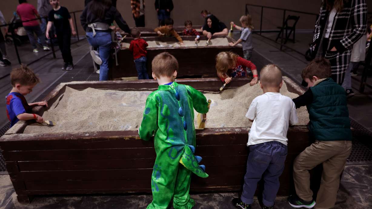 Children at Jurassic Quest in Sandy on March 29. The Census Bureau said Thursday over 1 million children between the ages of 0 and 4 may have been undercounted in the 2020 census, but some Utah counties bucked this trend.