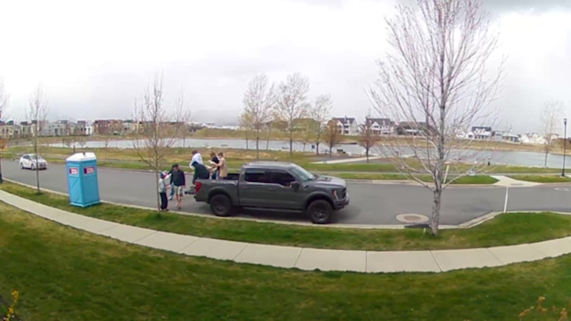 A group of people dumping ducks last weekend at Oquirrh Lake in South Jordan.