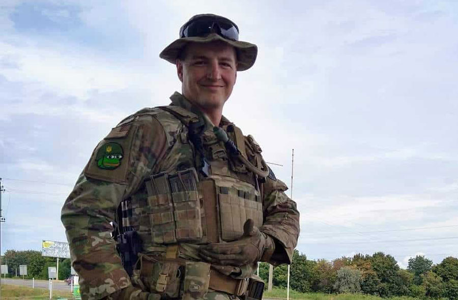 Dane Partridge is seen in Ukraine in this undated photo.