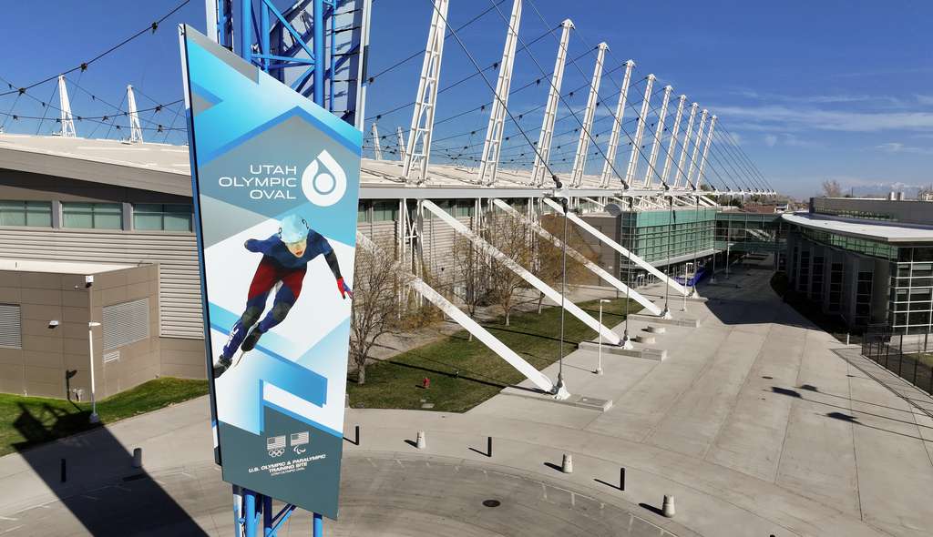 The Utah Olympic Oval is pictured in Kearns on Friday. Members of the IOC's Future Host Commission evaluating Utah's readiness to host another Olympics continued their evaluation in Kearns on Friday.
