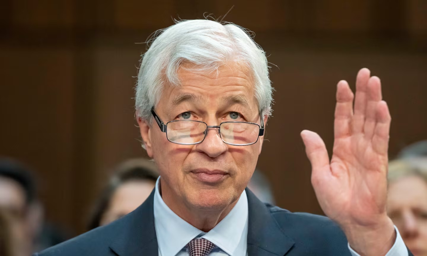 Jamie Dimon, chairman and CEO of JPMorgan Chase & Co., speaks during a Senate hearing, Dec. 6, 2023, in Washington. Dimon says emerging artificial intelligence tools will have transformational impacts on society.