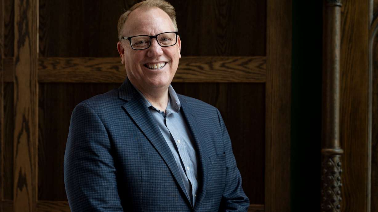 Ronnie Daniel, executive director of the Children First Education Fund, poses at Juan Diego Catholic High School in Draper on April 8. The fund awards students, both homeschooled and in private schools, with scholarships to help offset costs of their schooling.