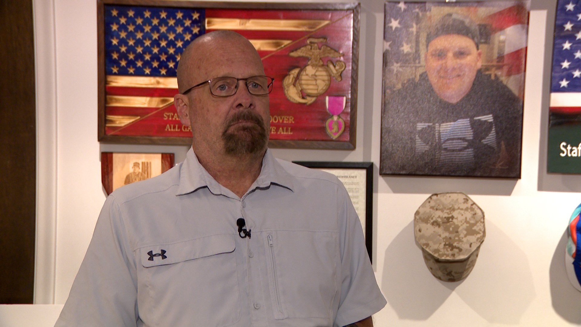 Darin Hoover, father of U.S. Marine Staff Sgt. Taylor Hoover, talks to KSL on Monday in Sandy about a new report on the bombing in Afghanistan that killed Sgt. Taylor and 12 others.