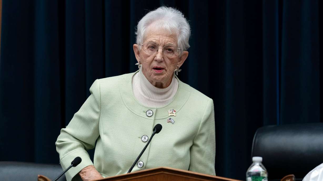 House Education and the Workforce Committee Chair Rep. Virginia Foxx, R-N.C., speaks during the hearing on "Columbia in Crisis: Columbia University's Response to Antisemitism" on Capitol Hill in Washington, Wednesday.