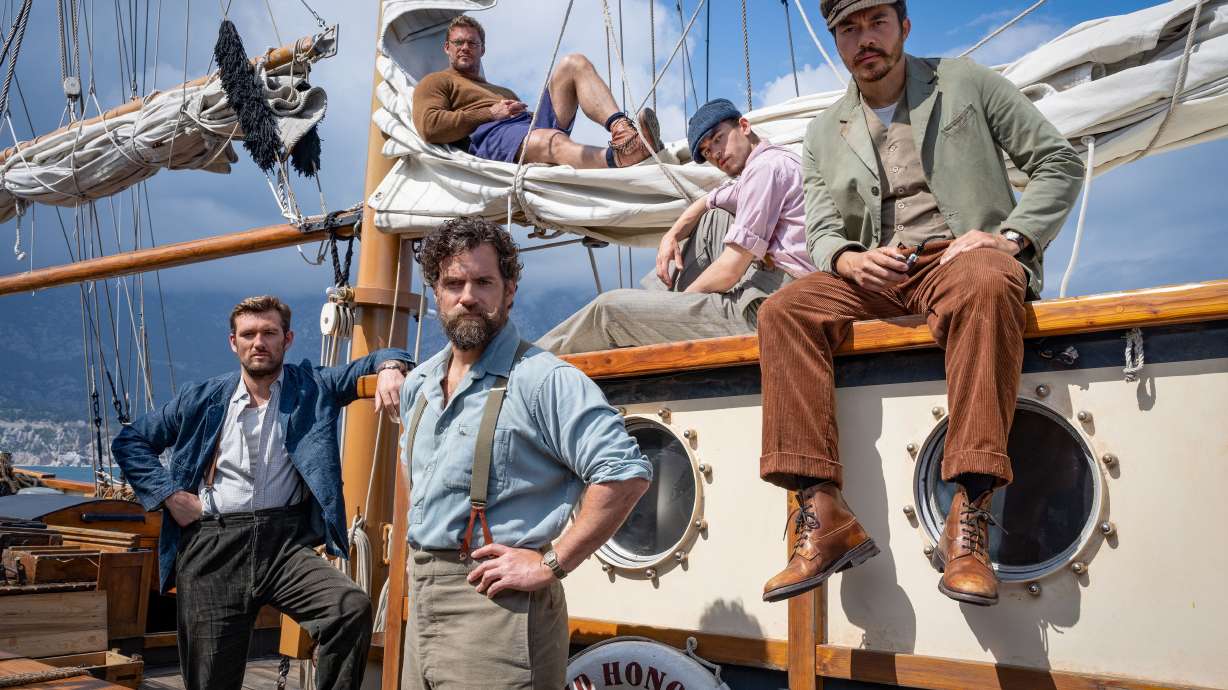 Alex Pettyfer, Henry Cavill, Alan Ritchson, Hero Fiennes Tiffin and Henry Golding in "The Ministry of Ungentlemanly Warfare."