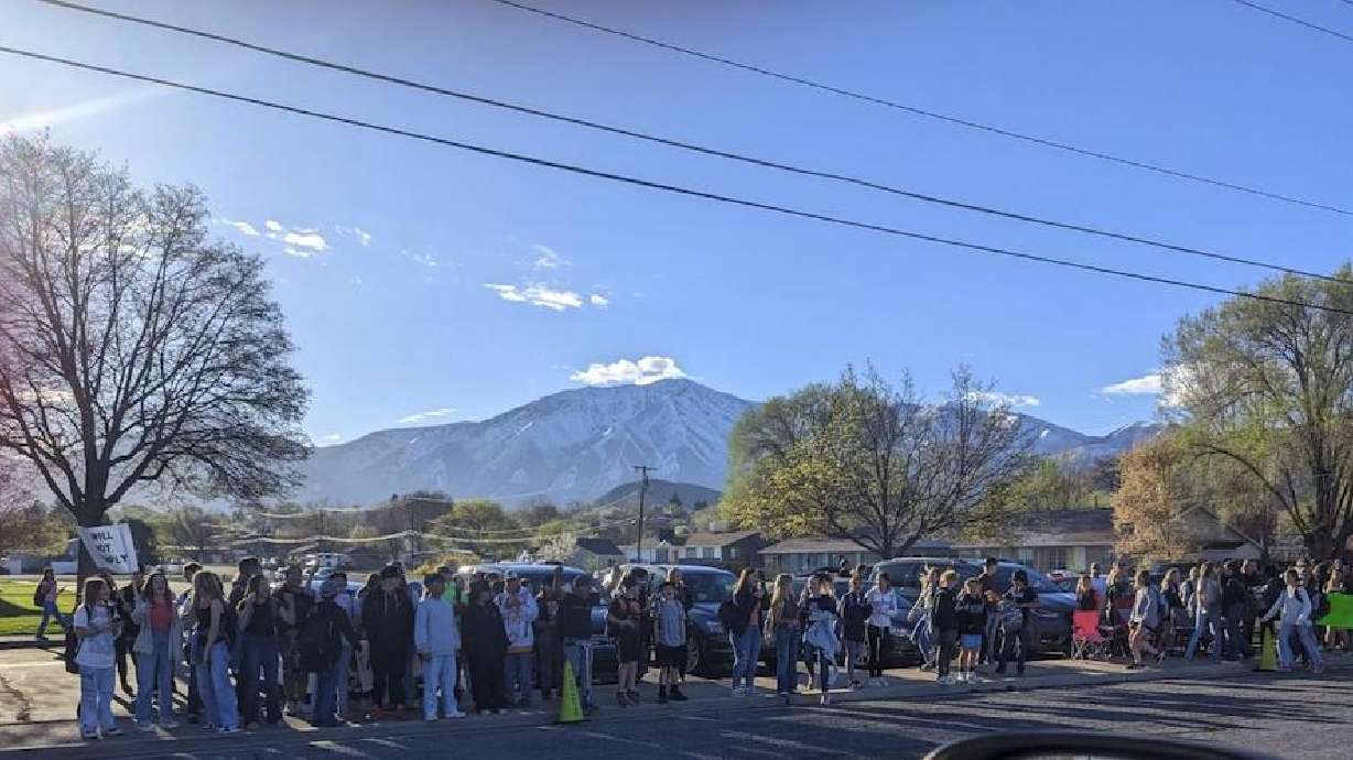 Unfounded allegations of students at Mt. Nebo Junior High School dressing up like animals and biting, barking and pouncing on fellow students created a social media firestorm and a small protest in Payson on Wednesday.