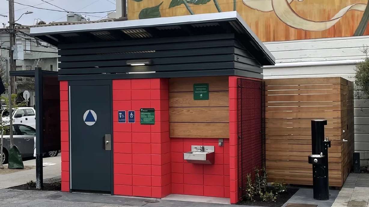 People in San Francisco's Noe Valley neighborhood celebrated the opening of a public toilet on Sunday that made headlines for its $1.7 million estimated cost.