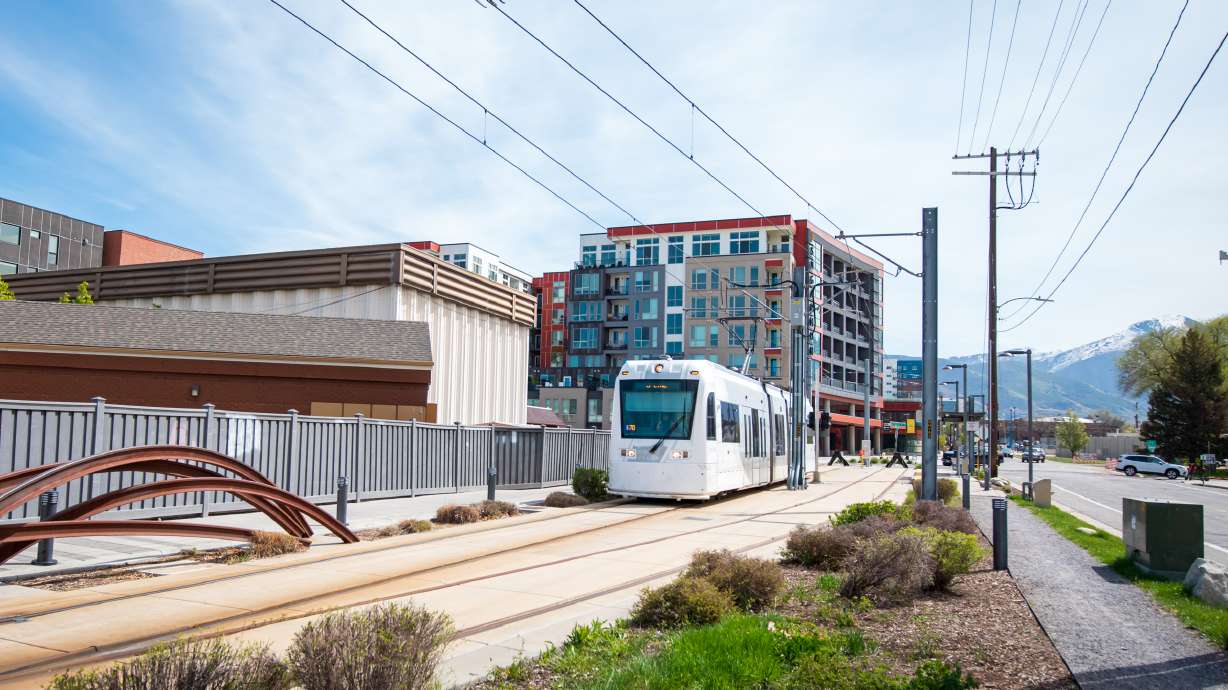 The S-Line streetcar departs from Fairmont Station in Salt Lake City on Friday. Utah Transit Authority officials say construction to extend the line to Highland Drive is expected to begin later this year.