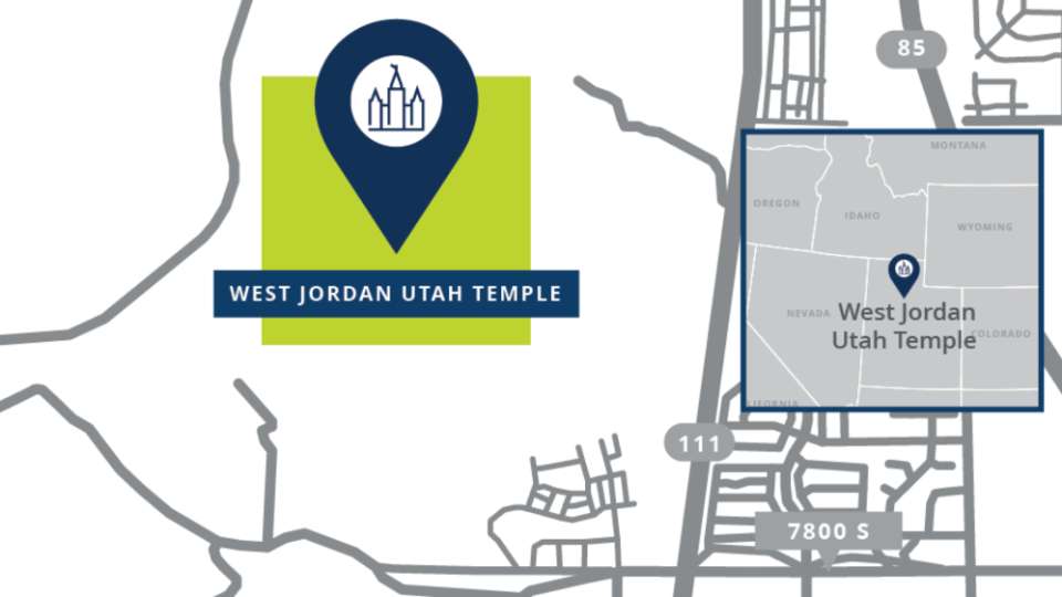 A picture shows the location for West Jordan's first temple.