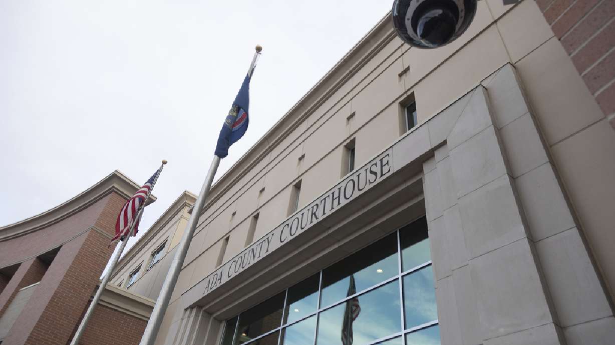 Exterior image of the Ada County courthouse in Boise, Idaho, Monday, April 3, 2023. As Chad Daybell's jury trial, taking place at the same venue, continued into its ninth day Tuesday, as jurors heard testimony from the ex-husband of Lori Daybell's niece, Brandon Boudreaux, and the police officers who responded to the attempted shooting and eventual death of Tammy Daybell.
