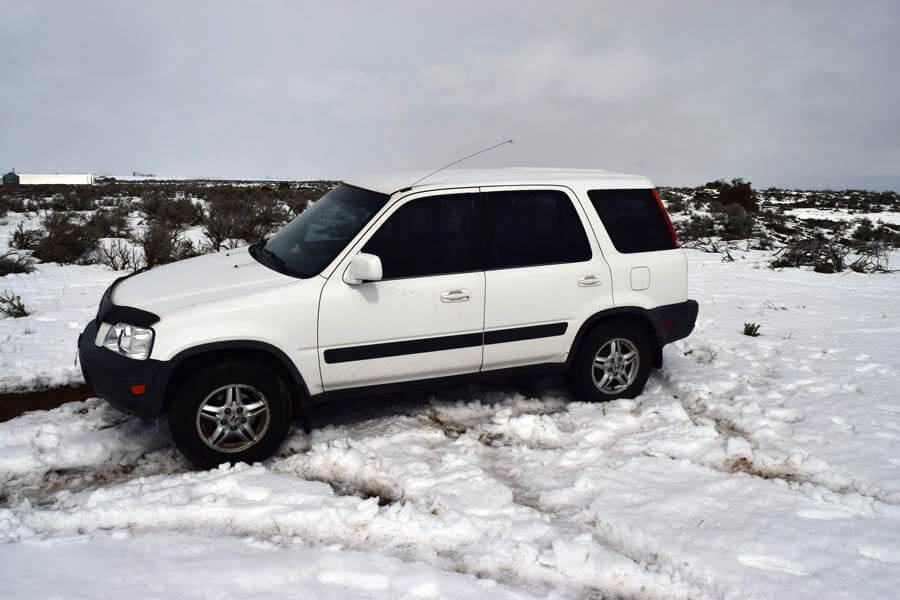 The white Honda CR-V found a mile away from Jenneiahn’s home in Bingham County, Idaho, March 13.