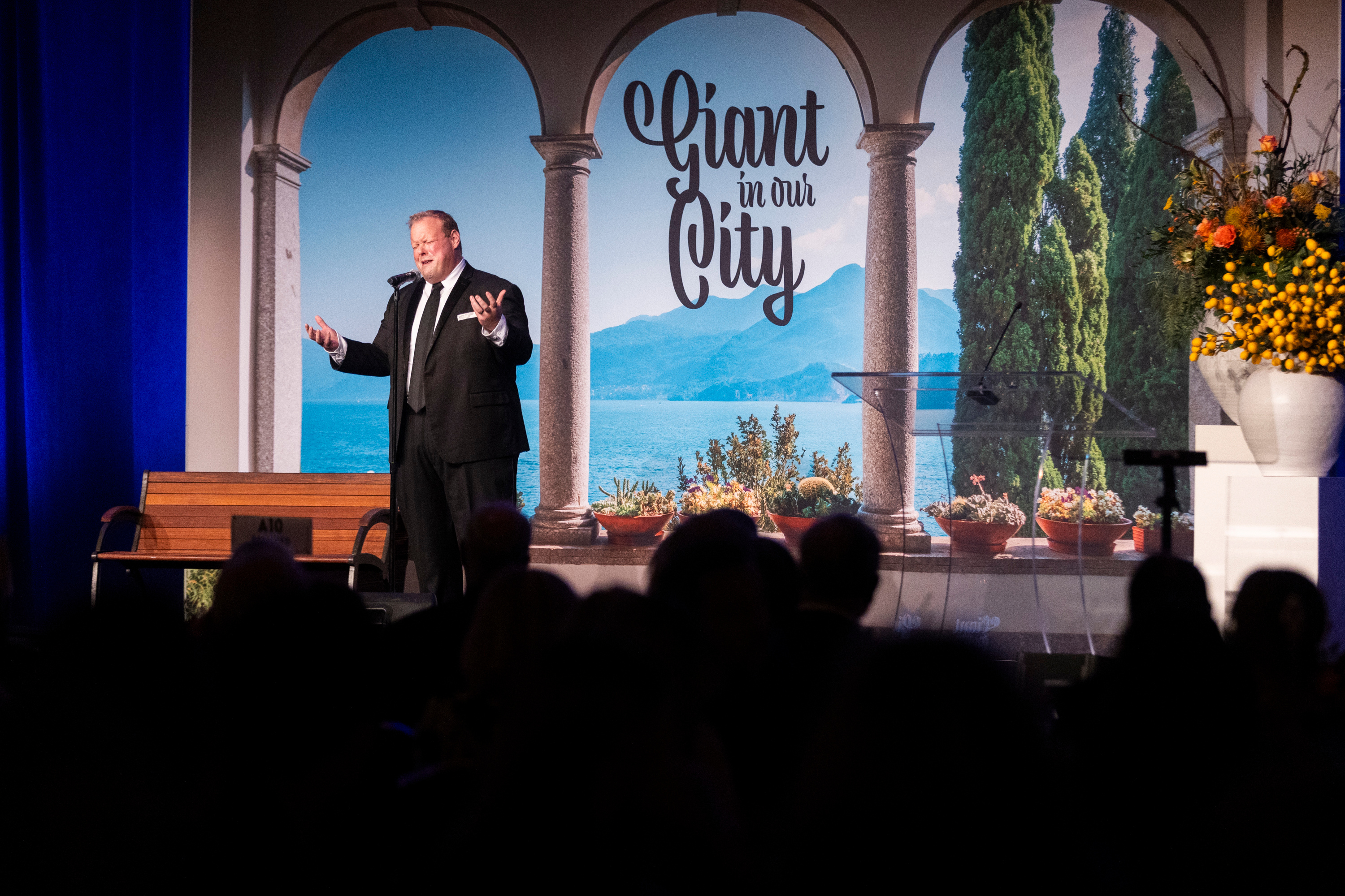 Ben Gulley performs during the Salt Lake Chamber's annual awards banquet at the Grand America Hotel in Salt Lake City on Thursday.