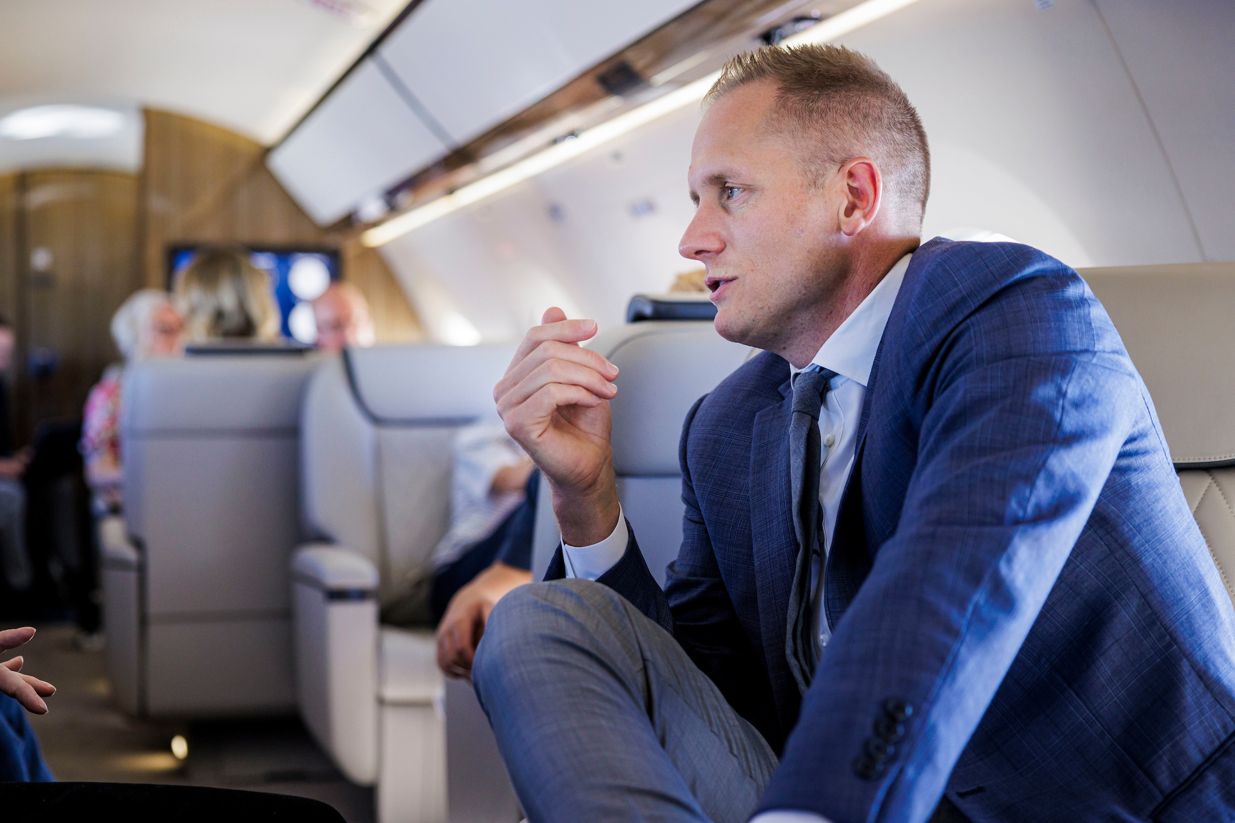 New BYU basketball coach Kevin Young flies with his family from Arizona to Utah for a press conference on Wednesday, April 17.