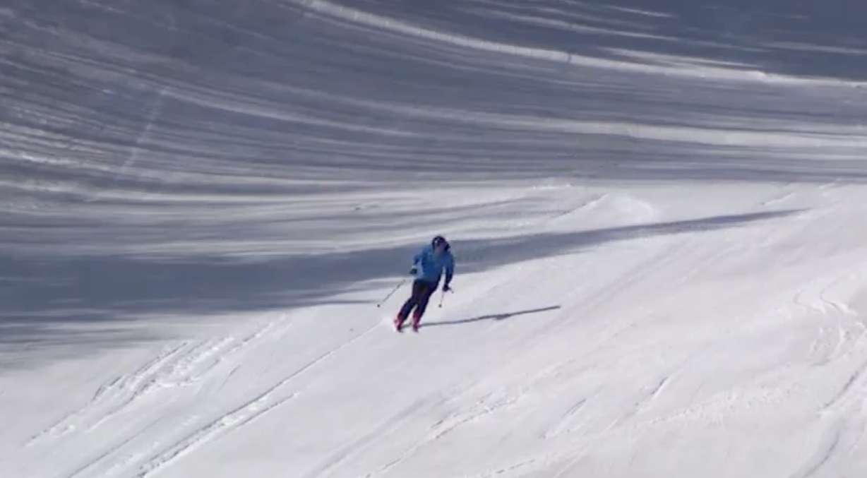 A Utah man is on his way to setting a world record for vertical feet skied in one season on the slopes of Snowbasin.