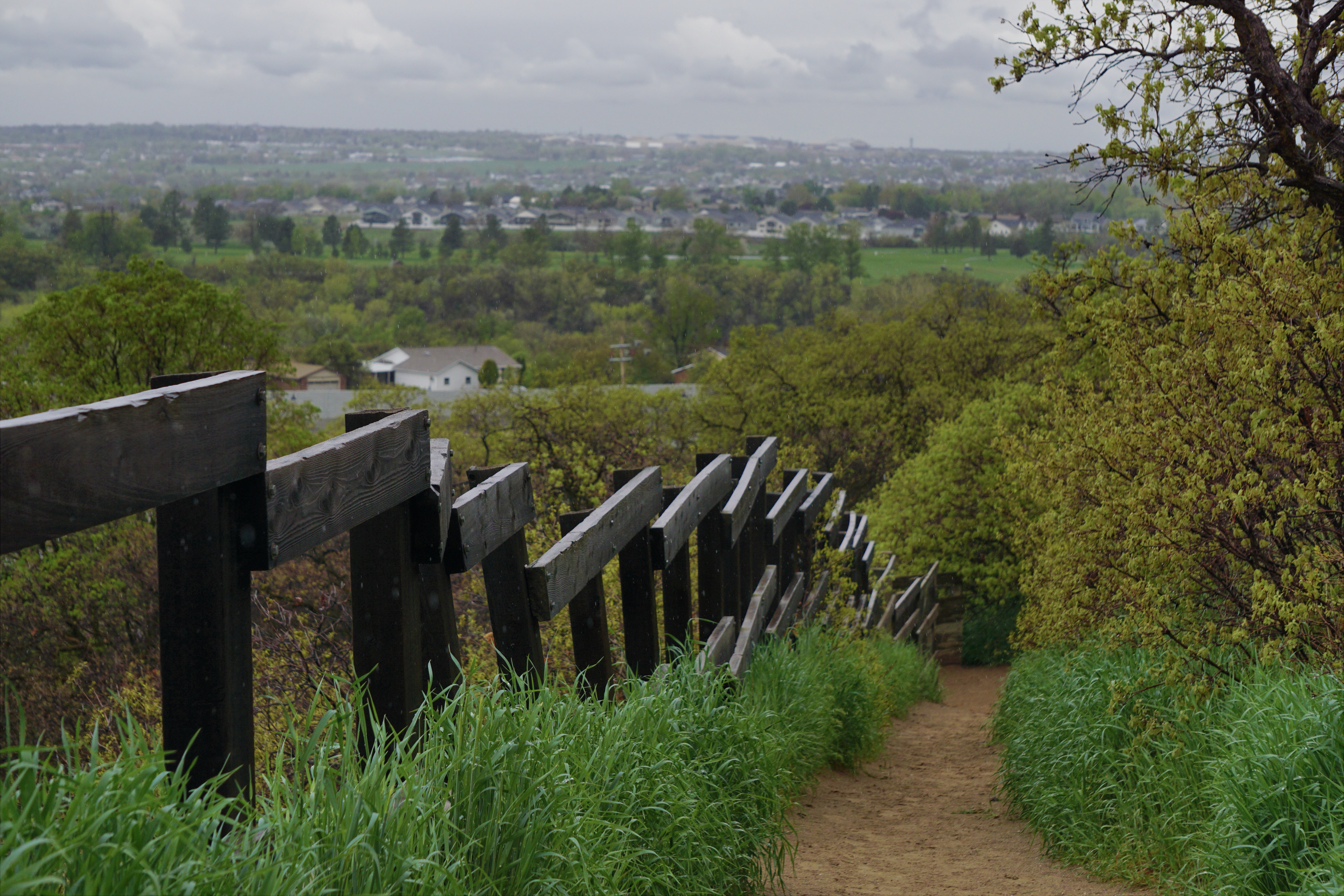 A section of the Adams Canyon trail overlooking Layton, photographed on Friday.