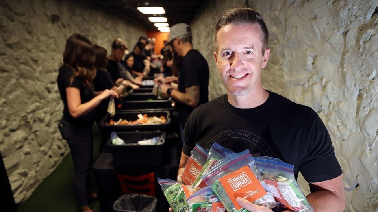Trevor Farnes, MTN OPS co-founder and CEO, is seen at MTN OPS in Fruit Heights on April 16. The company has donated millions of meals to those in need.